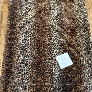 Leopard Print Faux Fur Baby Blanket